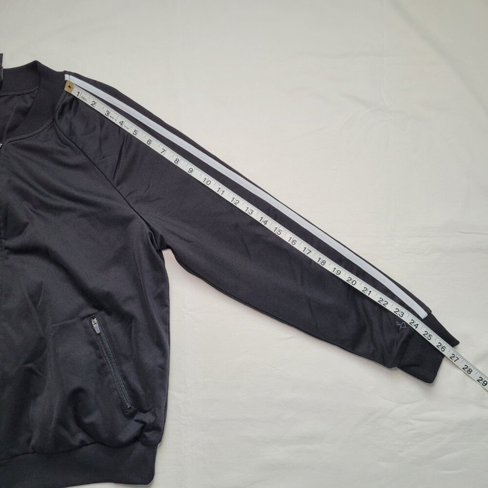 Torrid Active Full Zip Track Jacket Bomber Stripe Black White Size 0 Athleisure - Picture 10 of 13